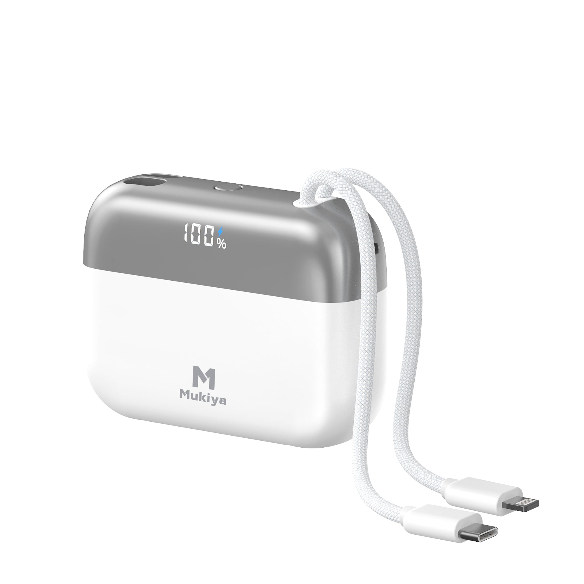 Compact Dual-Cable Power Bank