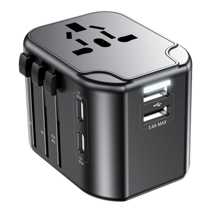Universal Travel Adapter with USB-C & USB Ports