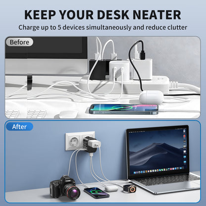 Universal Travel Adapter with USB-C & USB Ports