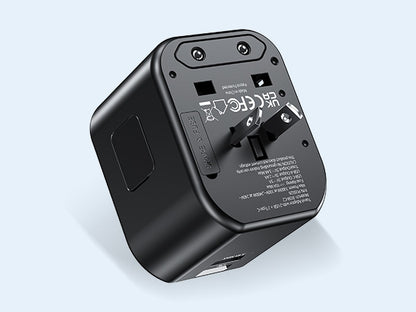 Universal Travel Adapter with USB-C & USB Ports
