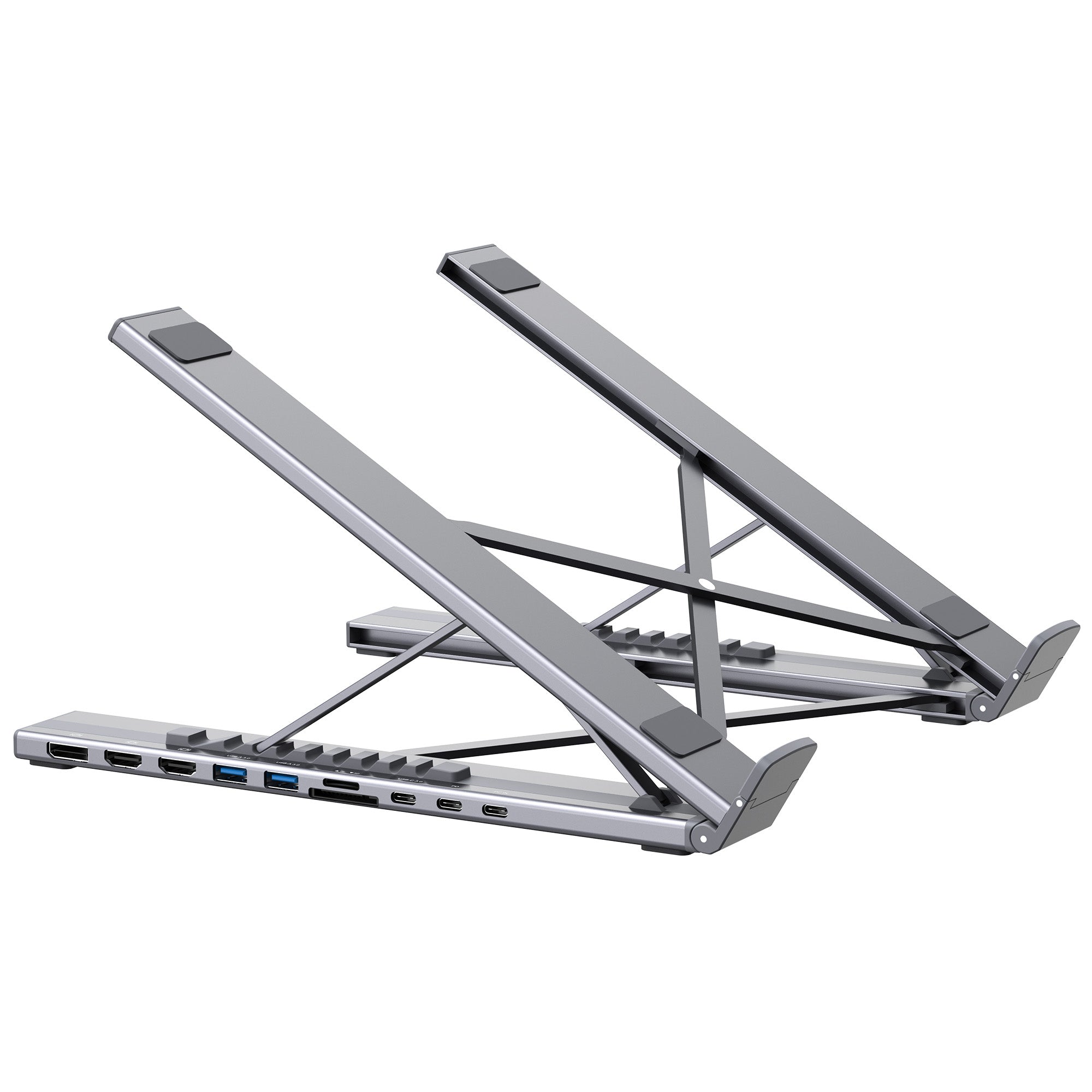 Mukiya USB-C Laptop Docking Station Stand Max - High-Performance 10-in-1 Triple Display Hub.