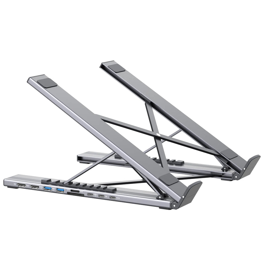 Mukiya USB-C Laptop Docking Station Stand Pro - Dual 4K@60Hz HDMI Support